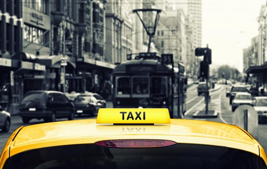 boarding a taxi